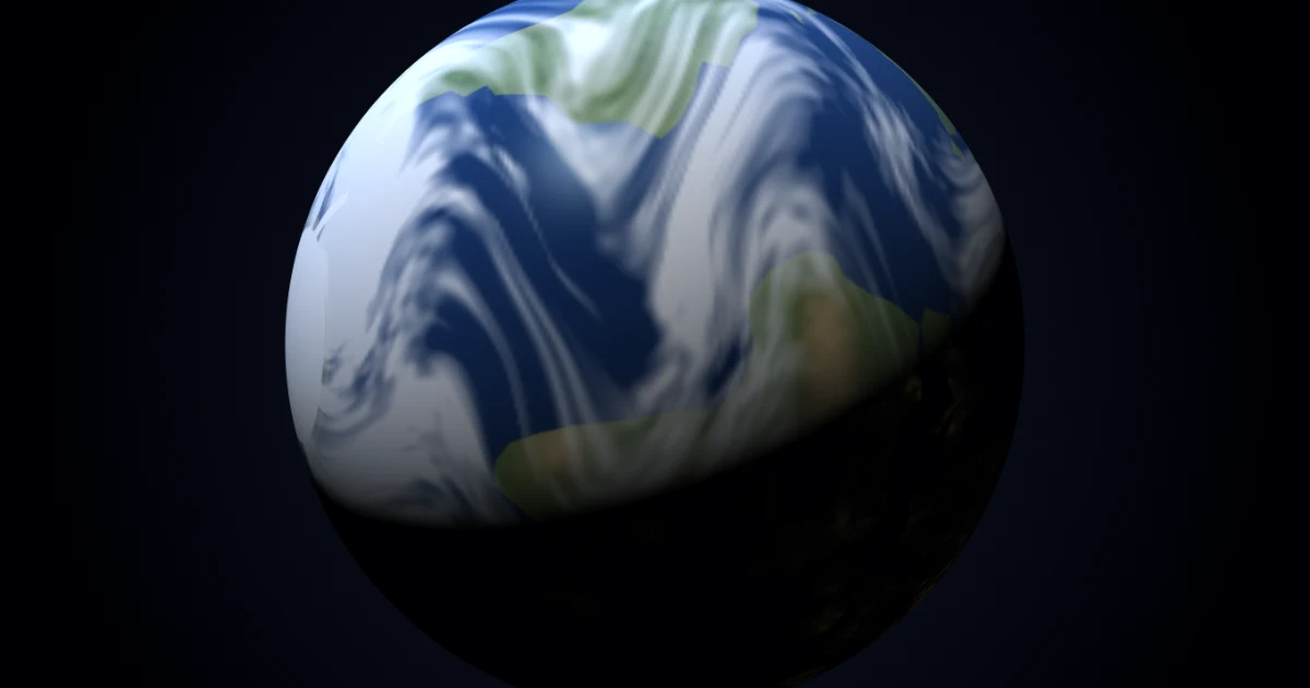 A closer view of the gibbous Earth of Christmas Eve 1968.