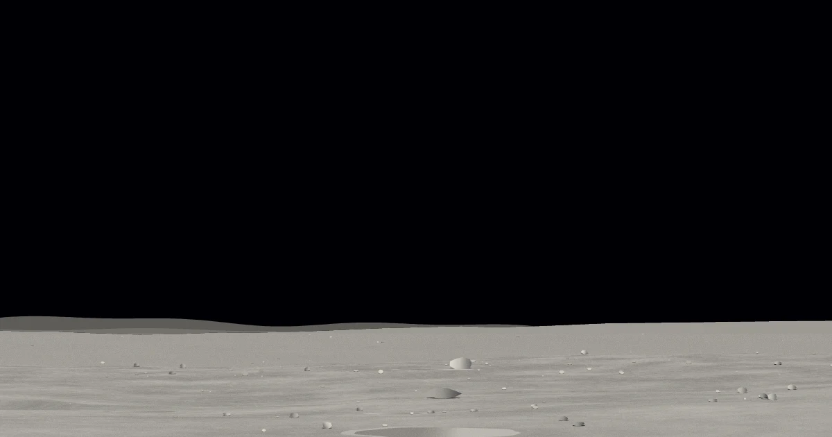 A closer view of the far-side sky, still with no Earth in it.